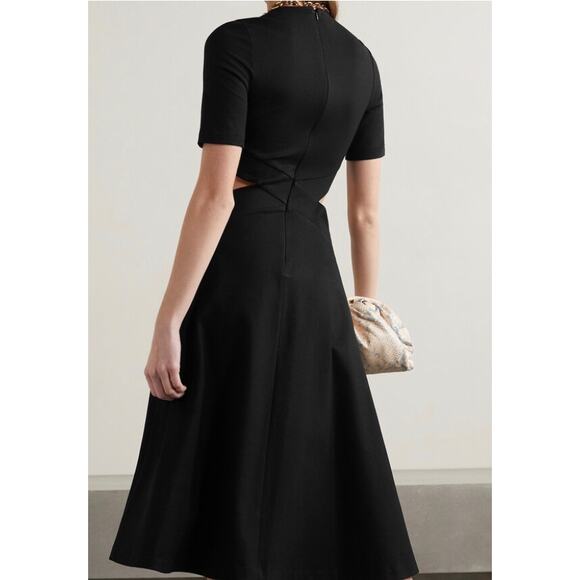 Rosetta Getty Cutout Stretch Jersey Midi Dress In Black - Picture 14 of 16